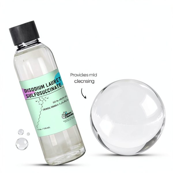 Disodium Laureth Sulfosuccinate Liquid DLSS Soothing and Gentle Cleanser, Biodegradable Surfactant has Lathering and Emulsifying Properties, Good Foaming Agent (8 Ounce / 236 mL)-3