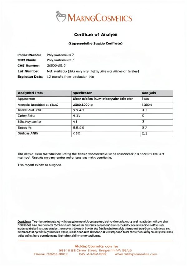 Polyquaternium-7 4.2fl oz 125ml MakingCosmetics Surfactant-3