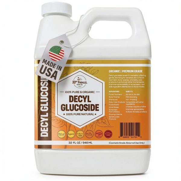 Decyl Glucoside Liquid Surfactant (32 oz) – Naturally Plant Derived – for DIY Skin Care – Use in Facial Cleansers, Body Washes, Shower Gels, Foaming Soaps, Shampoos, Baby Products | 32 Ounces-0